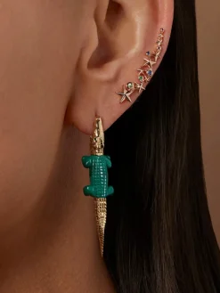 Alligator Mala Bite Earring
